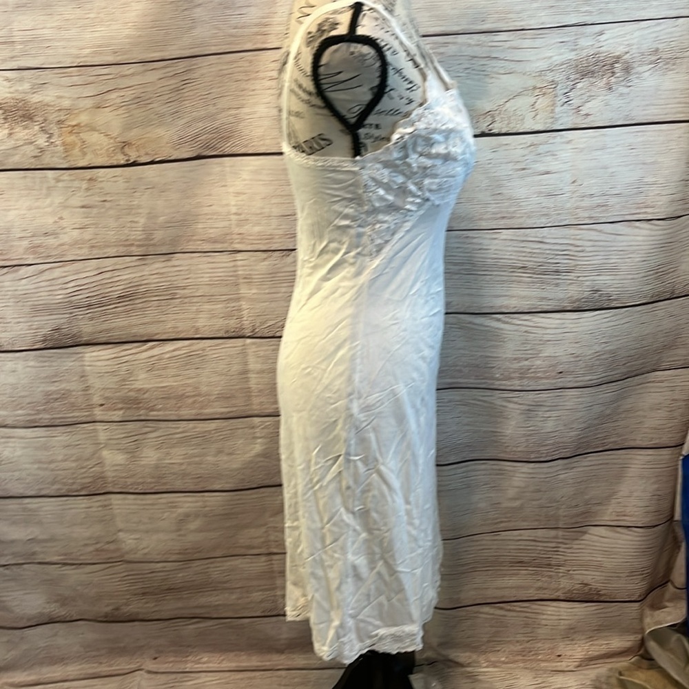 Vintage Full Body Slip Lingerie ILGWU Lace White Adjustable Straps XS - Picture 5 of 10
